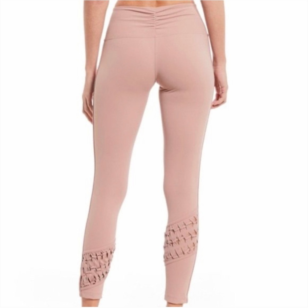 Free People Pink and Cream Leggings